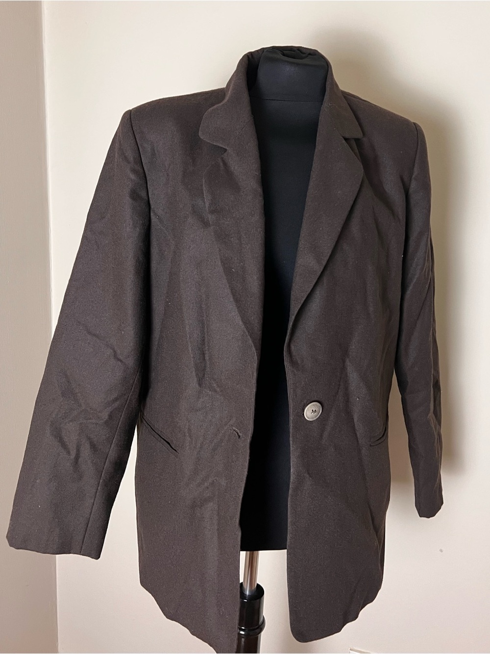 Harve Bernard Vintage Blazer 100% Wool Brown with Brown Buttons 10